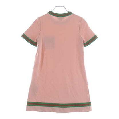Gucci Horsebit Cotton Dress Pink Kids — view 2