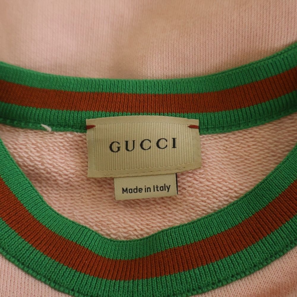 Gucci Horsebit Cotton Dress Pink Kids — view 7