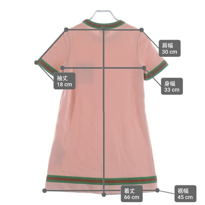 Gucci Horsebit Cotton Dress Pink Kids — view 9
