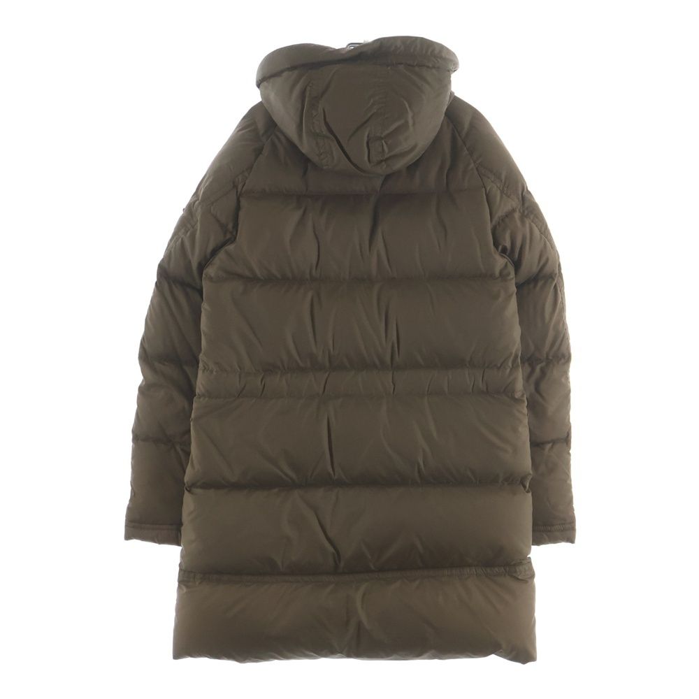 Moncler Bisenti Shoulder Logo Patch Zip Up Jacket Coat Beige — view 2