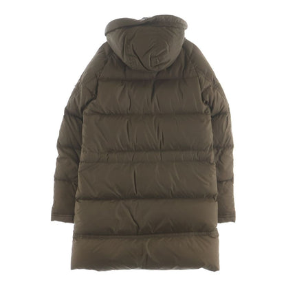 Moncler Bisenti Shoulder Logo Patch Zip Up Jacket Coat Beige — view 2