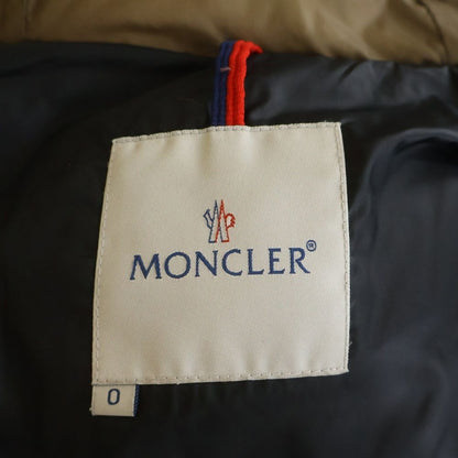 Moncler Bisenti Shoulder Logo Patch Zip Up Jacket Coat Beige — view 6