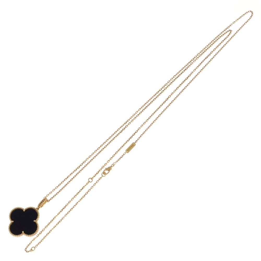 Van Cleef & Arpels Magic Alhambra 1 Motif Onyx Long Necklace 18k Yellow Gold — view 2
