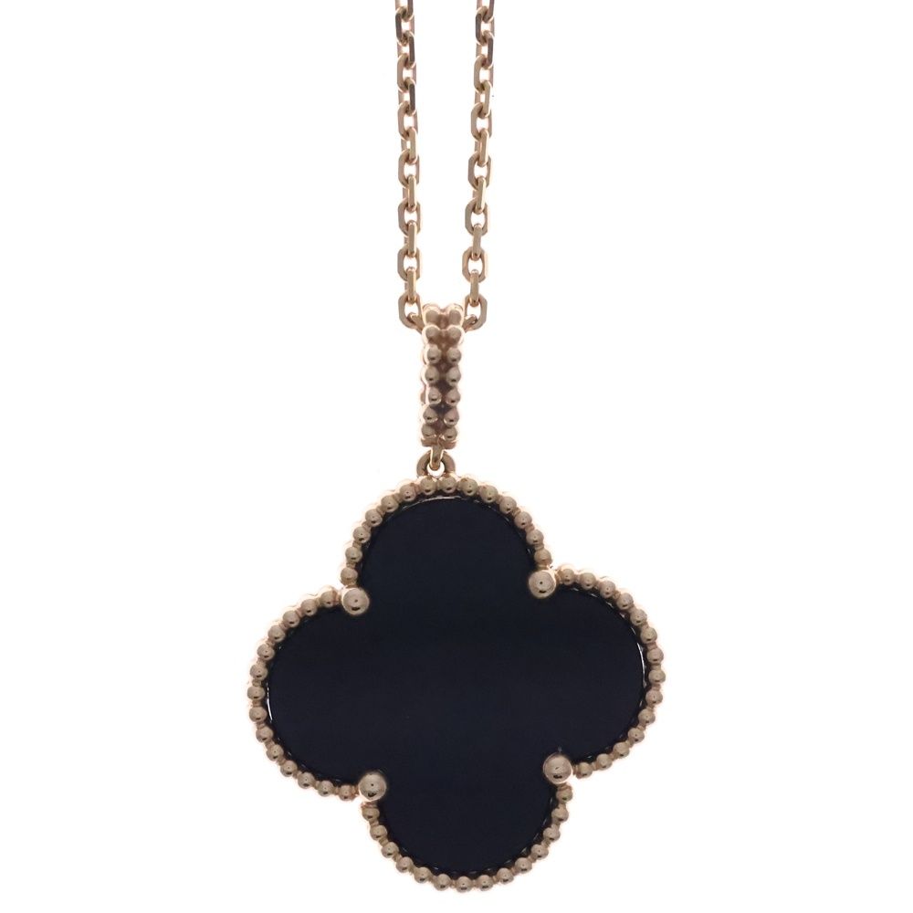 Van Cleef & Arpels Magic Alhambra 1 Motif Onyx Long Necklace 18k Yellow Gold — view 3