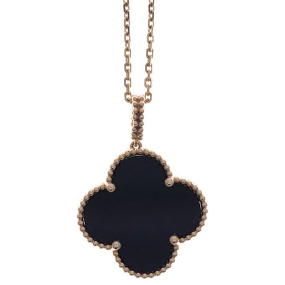 Van Cleef & Arpels Magic Alhambra 1 Motif Onyx Long Necklace 18k Yellow Gold — view 3