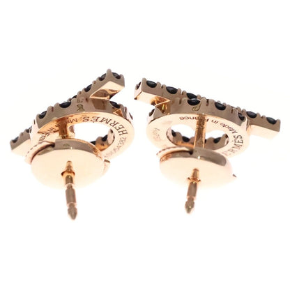 Hermes Finesse Black Spinel Earrings 18k PG Pink Gold — view 2