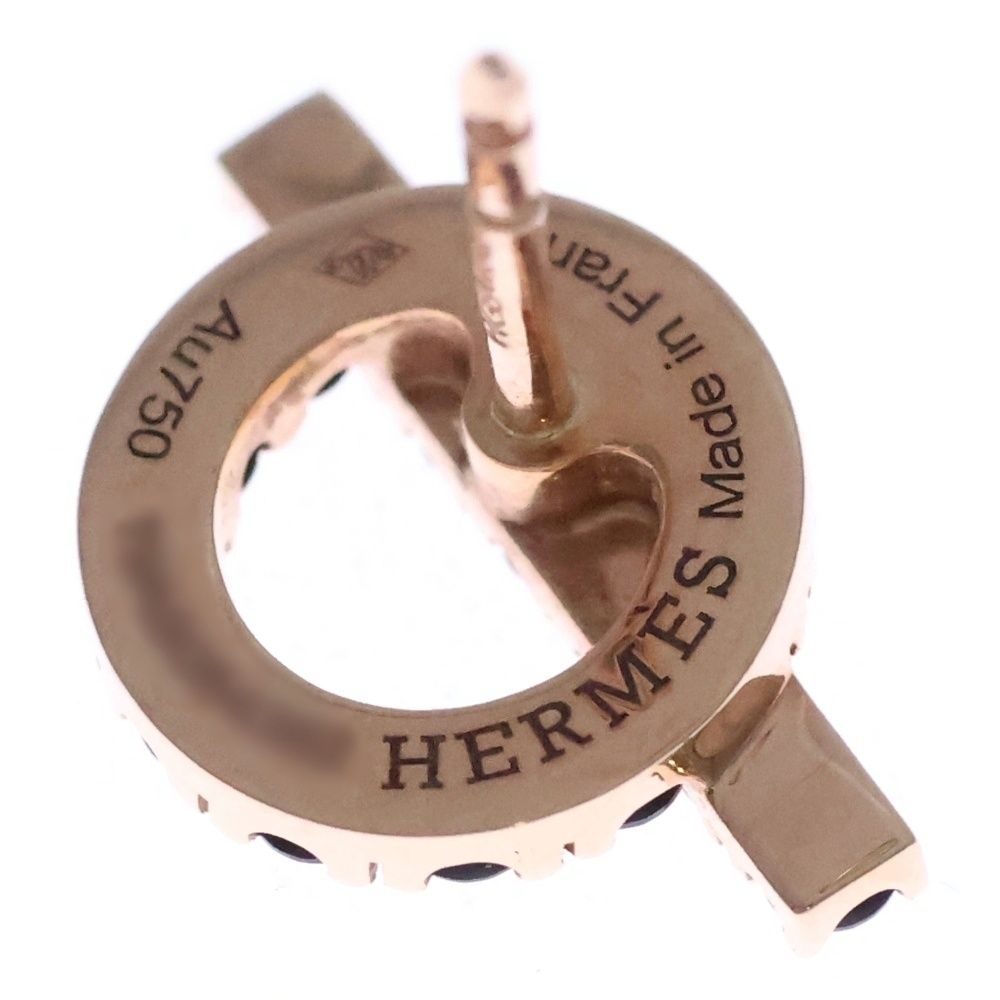 Hermes Finesse Black Spinel Earrings 18k PG Pink Gold — view 5