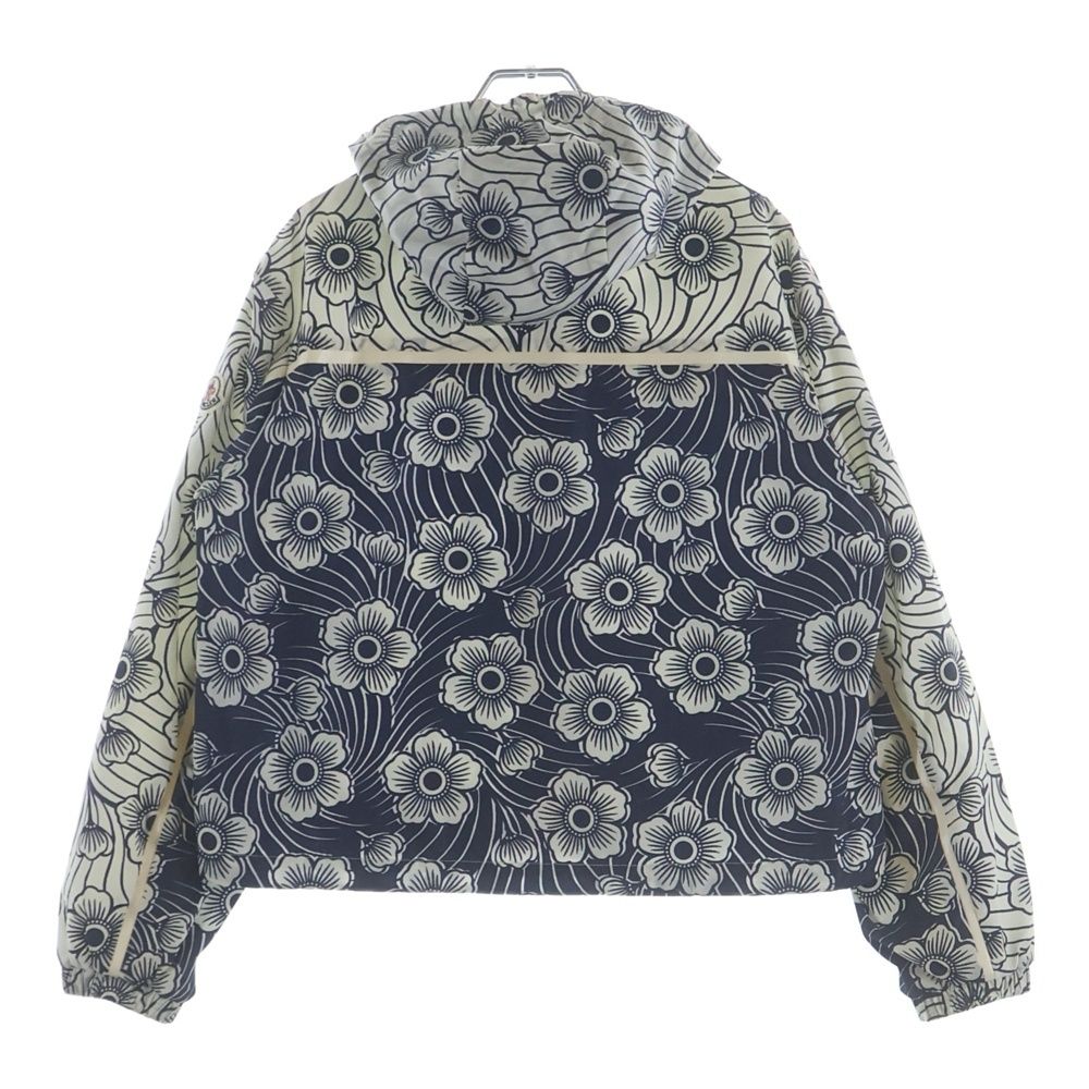 Moncler Blue Keragan Floral Print Jacket Zip Up — view 2