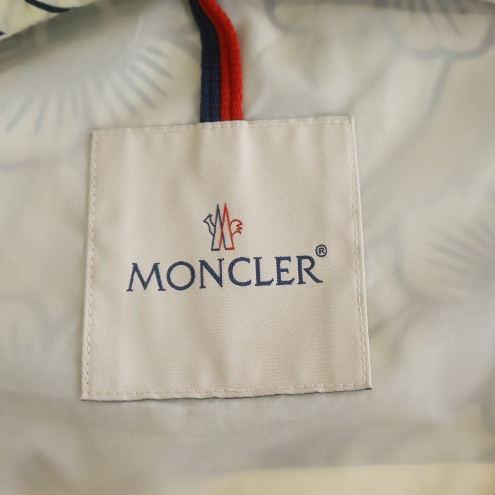 Moncler Blue Keragan Floral Print Jacket Zip Up — view 7