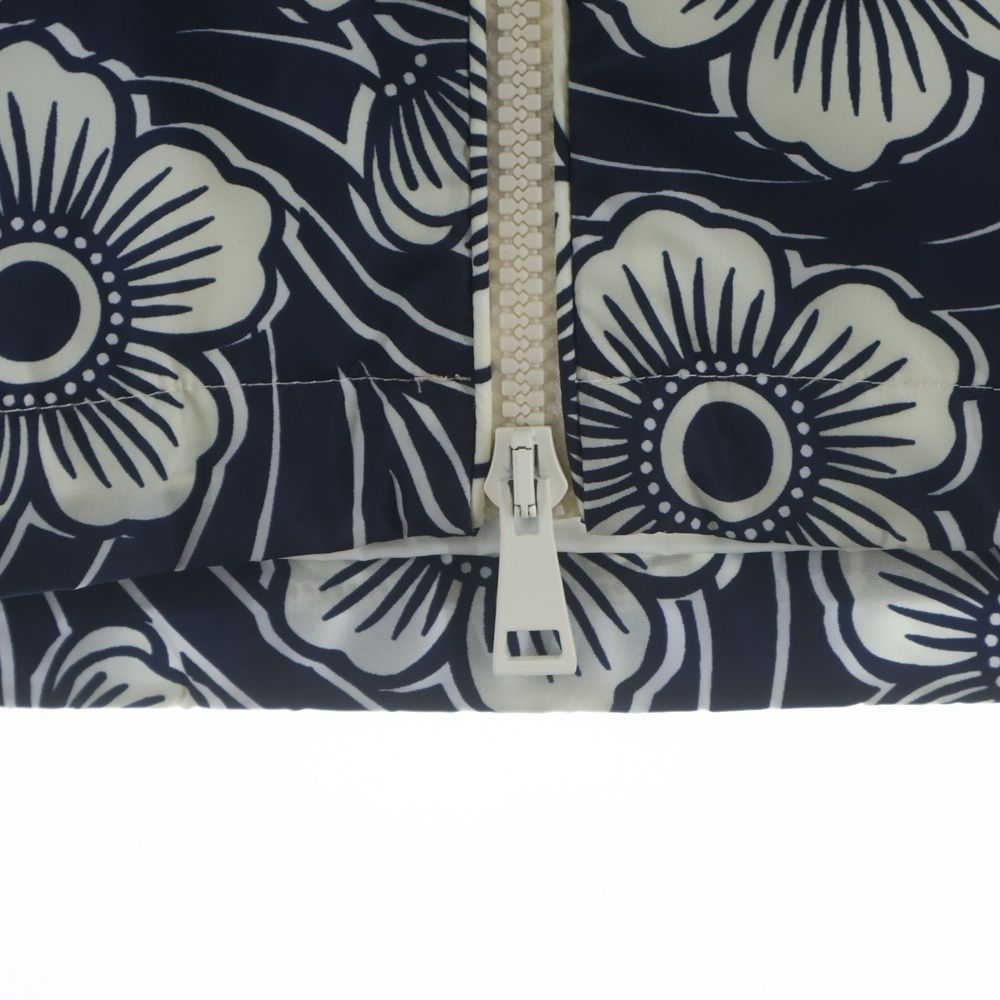 Moncler Blue Keragan Floral Print Jacket Zip Up — view 6