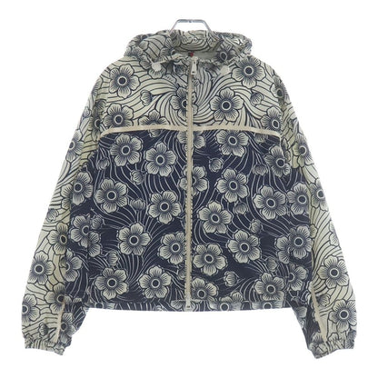 Moncler Blue Keragan Floral Print Jacket Zip Up