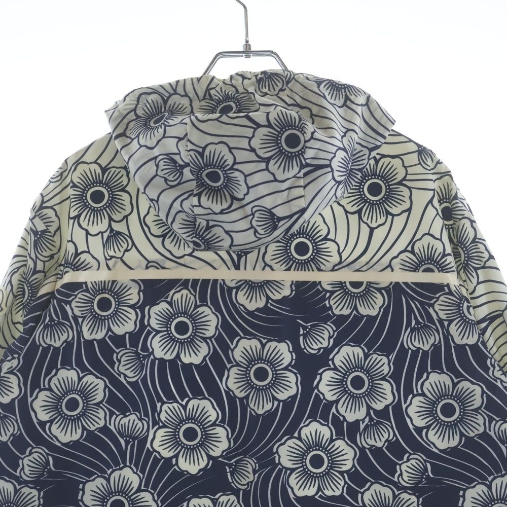 Moncler Blue Keragan Floral Print Jacket Zip Up — view 4
