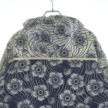 Moncler Blue Keragan Floral Print Jacket Zip Up — view 4