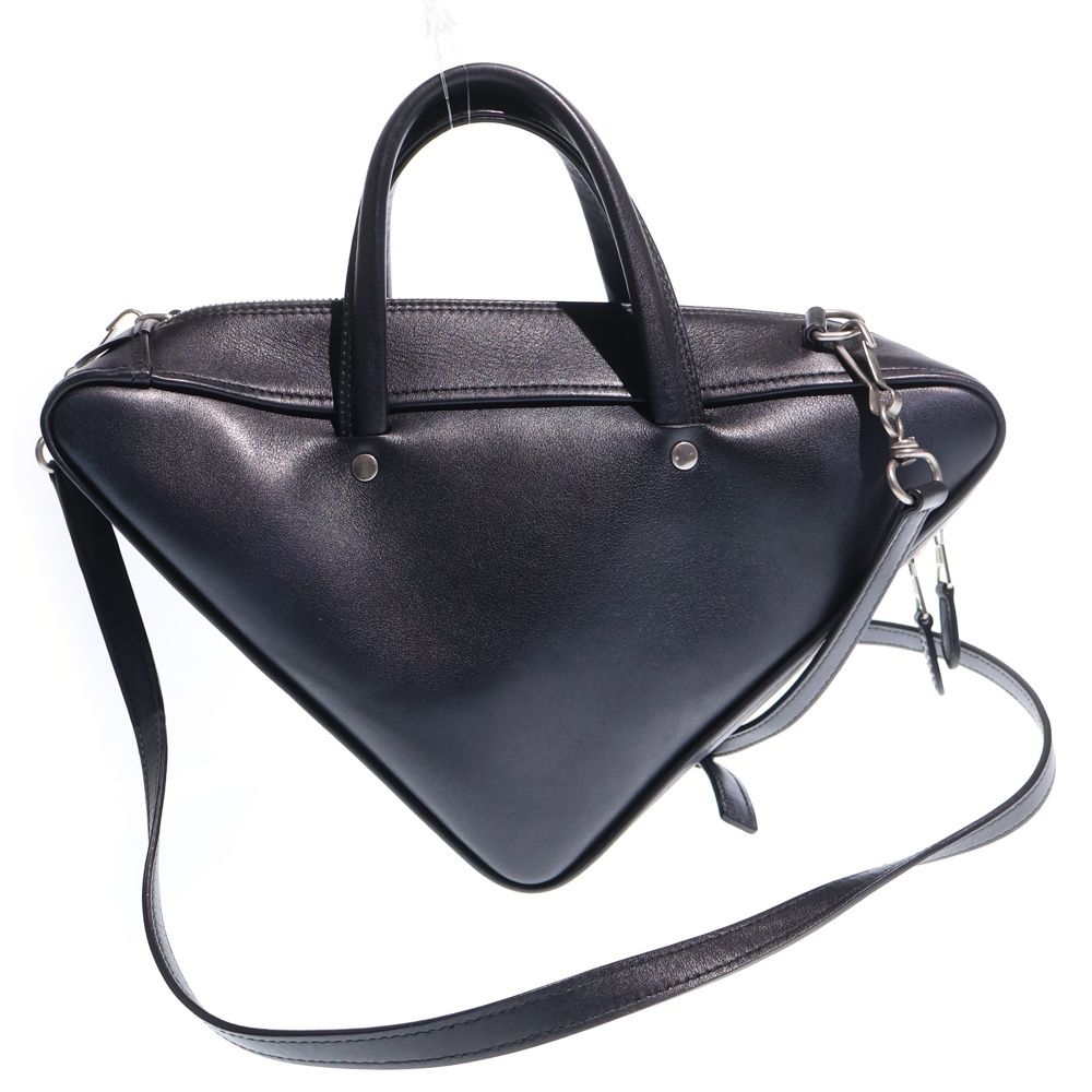 Balenciaga Triangle 2-Way Shoulder Bag Black Leather Silver — view 2