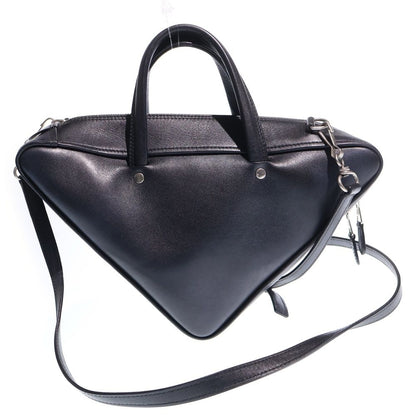 Balenciaga Triangle 2-Way Shoulder Bag Black Leather Silver — view 2