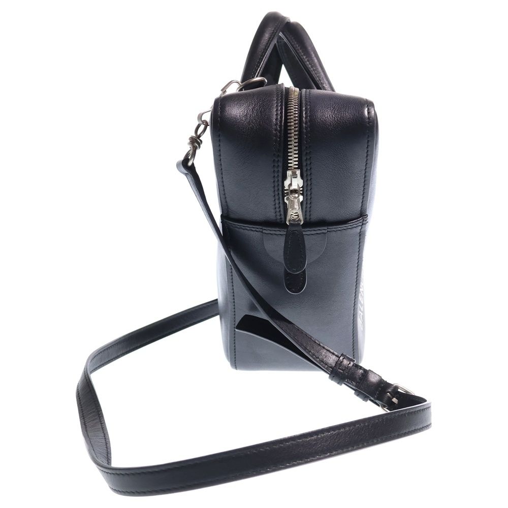 Balenciaga Triangle 2-Way Shoulder Bag Black Leather Silver — view 3