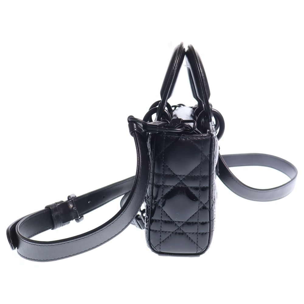 Dior Lady D Joy Cannage 2-Way Shoulder Bag Black Leather — view 3