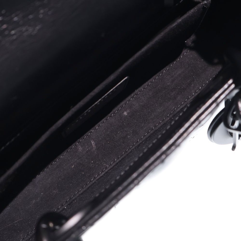Dior Lady D Joy Cannage 2-Way Shoulder Bag Black Leather — view 4