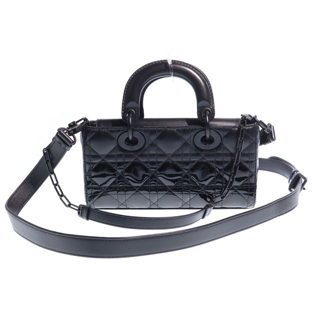 Dior Lady D Joy Cannage 2-Way Shoulder Bag Black Leather — view 2