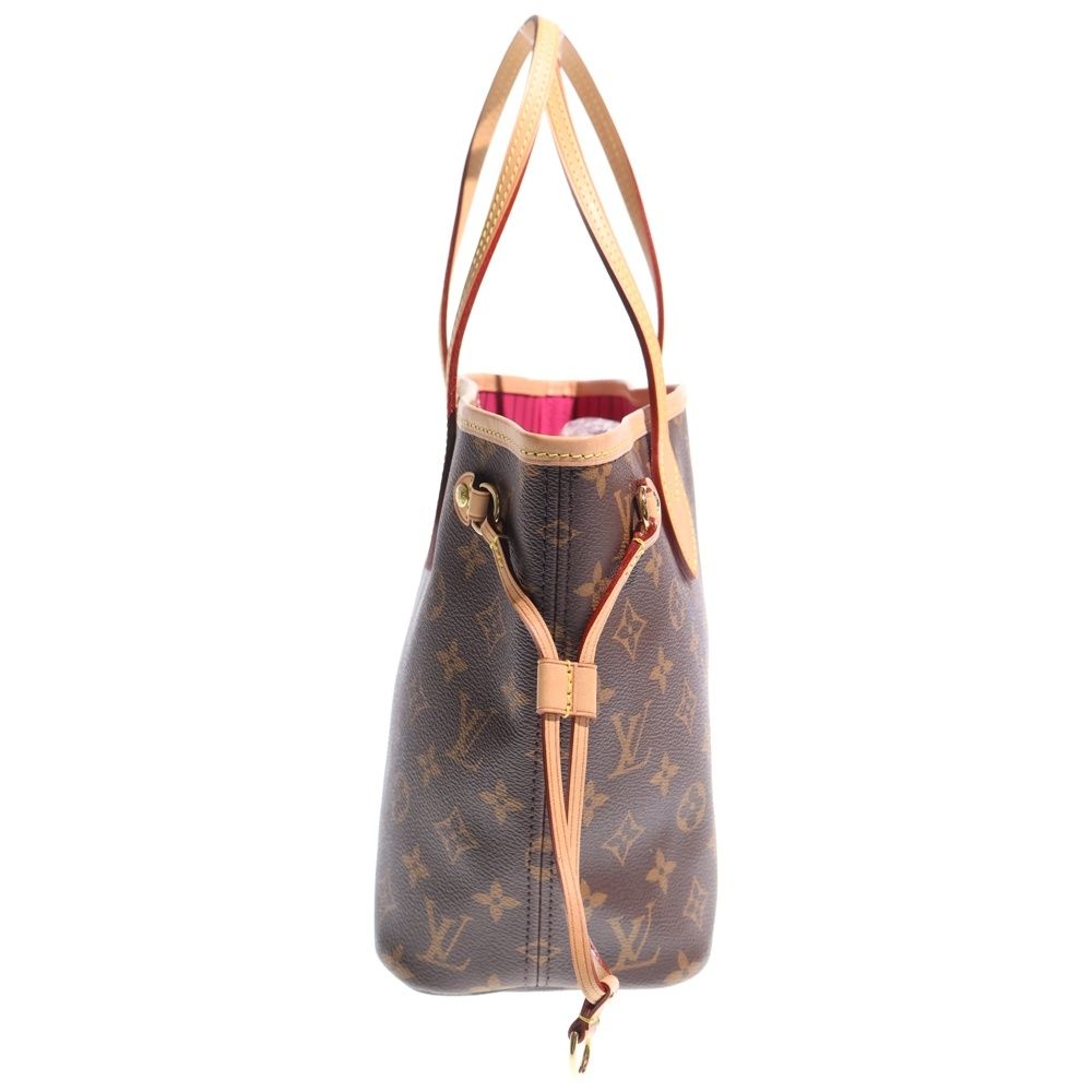 Louis Vuitton Neverfull PM Monogram Leather Hand Tote Gold Brown — view 3
