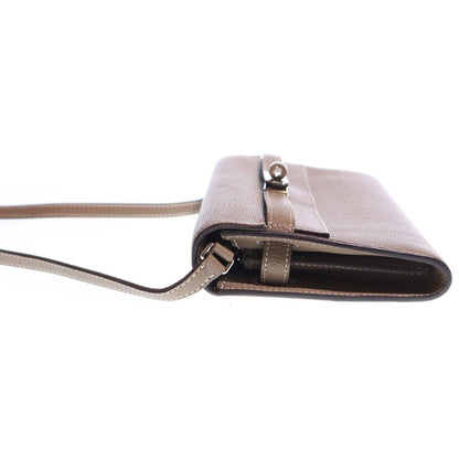 Hermes Kelly to Go Epsom Leather Etoupe Shoulder Bag Silver Beige — view 3