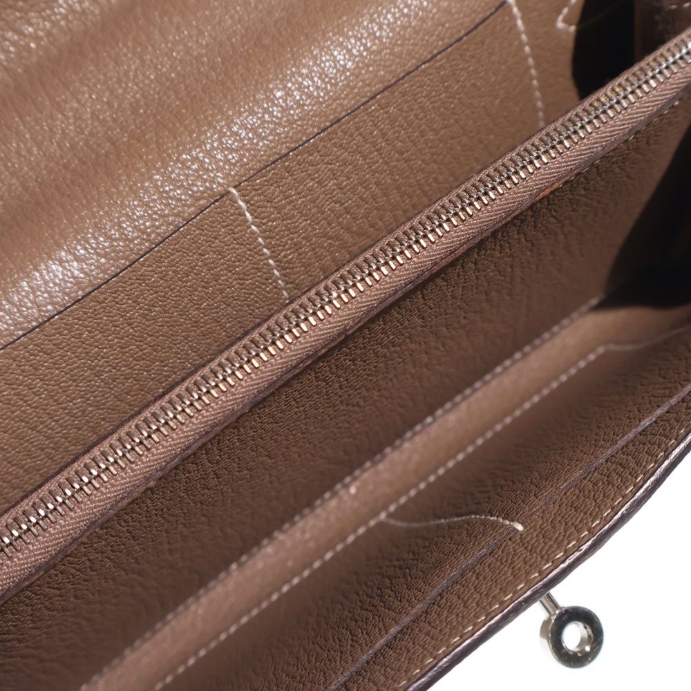 Hermes Kelly to Go Epsom Leather Etoupe Shoulder Bag Silver Beige — view 4