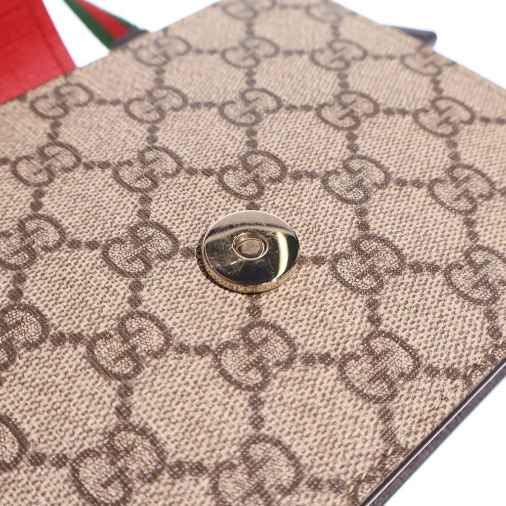 Gucci Children's Mini Shoulder Bag Beige Red Green Leather Gold — view 6