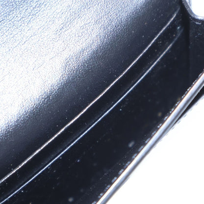 Celine Triomphe Card Case Business Holder Black Leather Gold — view 4