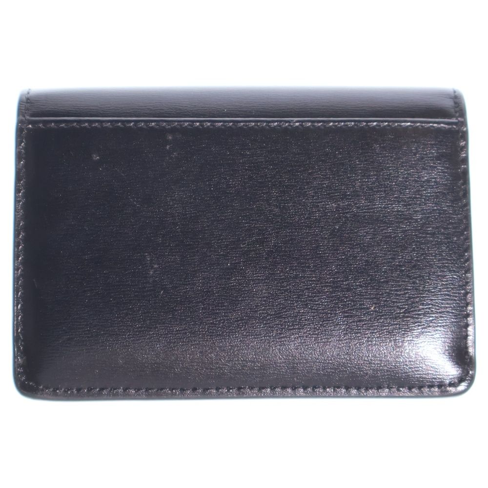 Celine Triomphe Card Case Business Holder Black Leather Gold — view 2