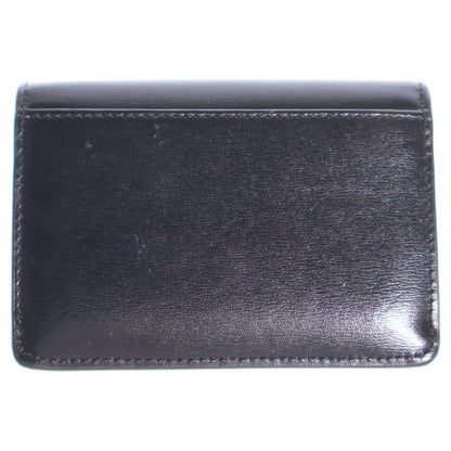 Celine Triomphe Card Case Business Holder Black Leather Gold — view 2