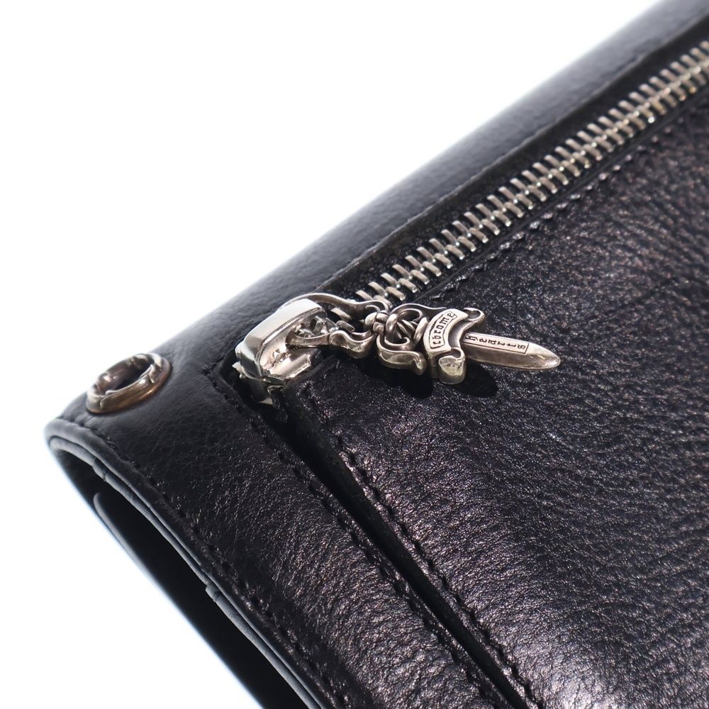 Chrome Hearts Wave Leather Wallet Black — view 6