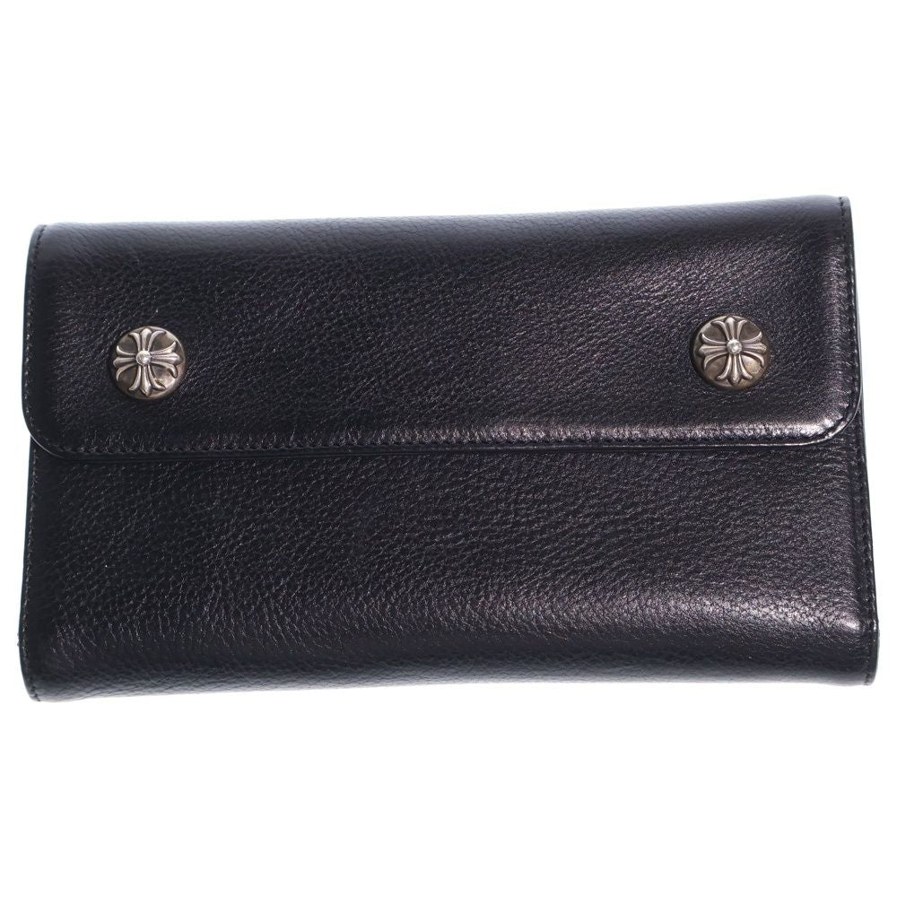 Chrome Hearts Wave Leather Wallet Black