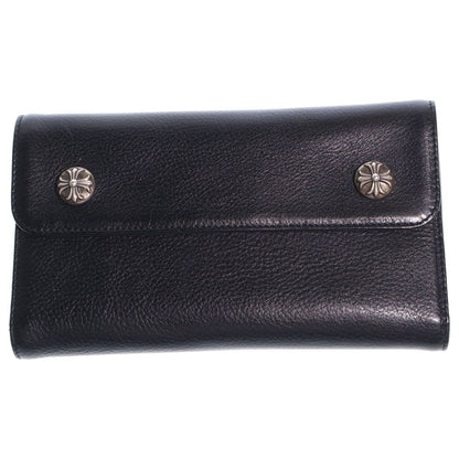 Chrome Hearts Wave Leather Wallet Black