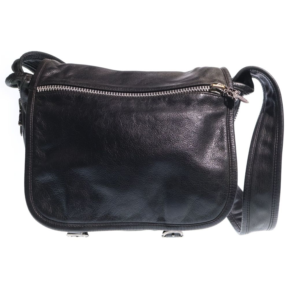 Chrome Hearts Shoulder Bag Tiny Gunslinger Strap Leather Black
