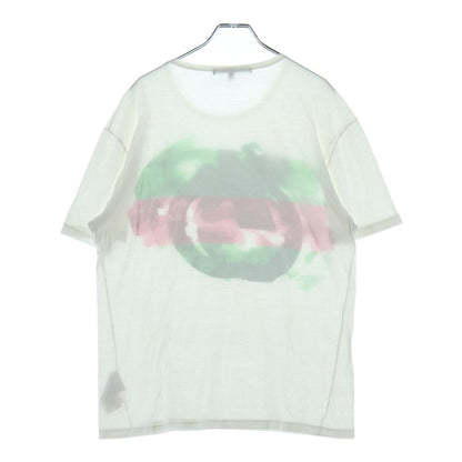 Gucci T-Shirt Interlocking Painted Short Sleeve White — view 2