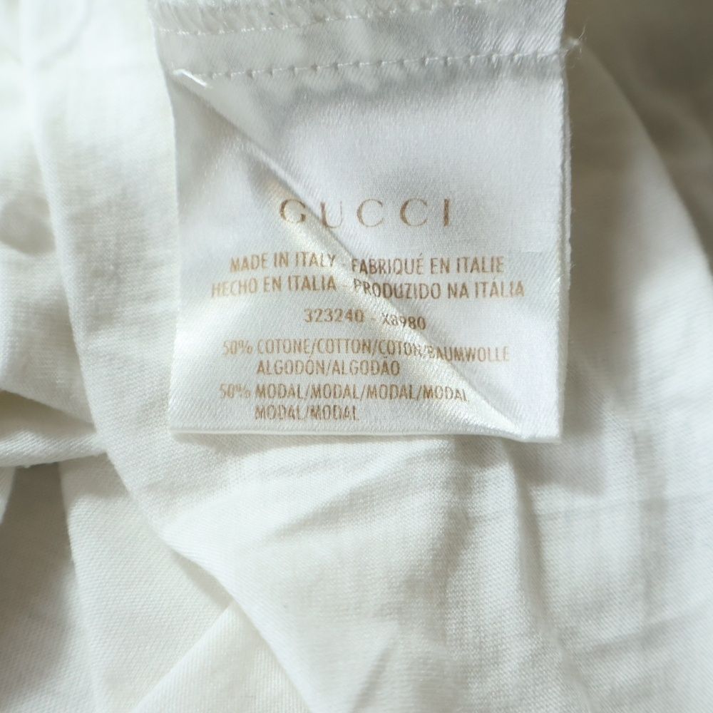 Gucci T-Shirt Interlocking Painted Short Sleeve White — view 7