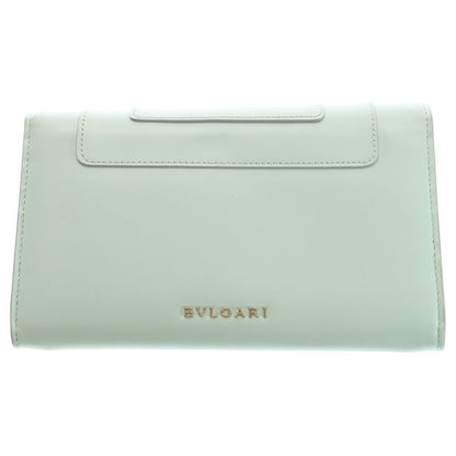 Bvlgari Serpenti Forever Large Wallet Card Case Mint Green Light Blue Leather — view 2