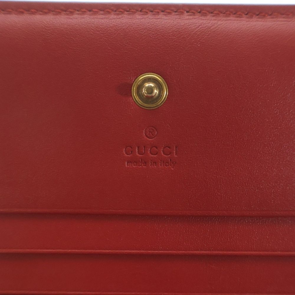 Gucci GG Supreme Cherry Compact Wallet Bifold Beige Red — view 5