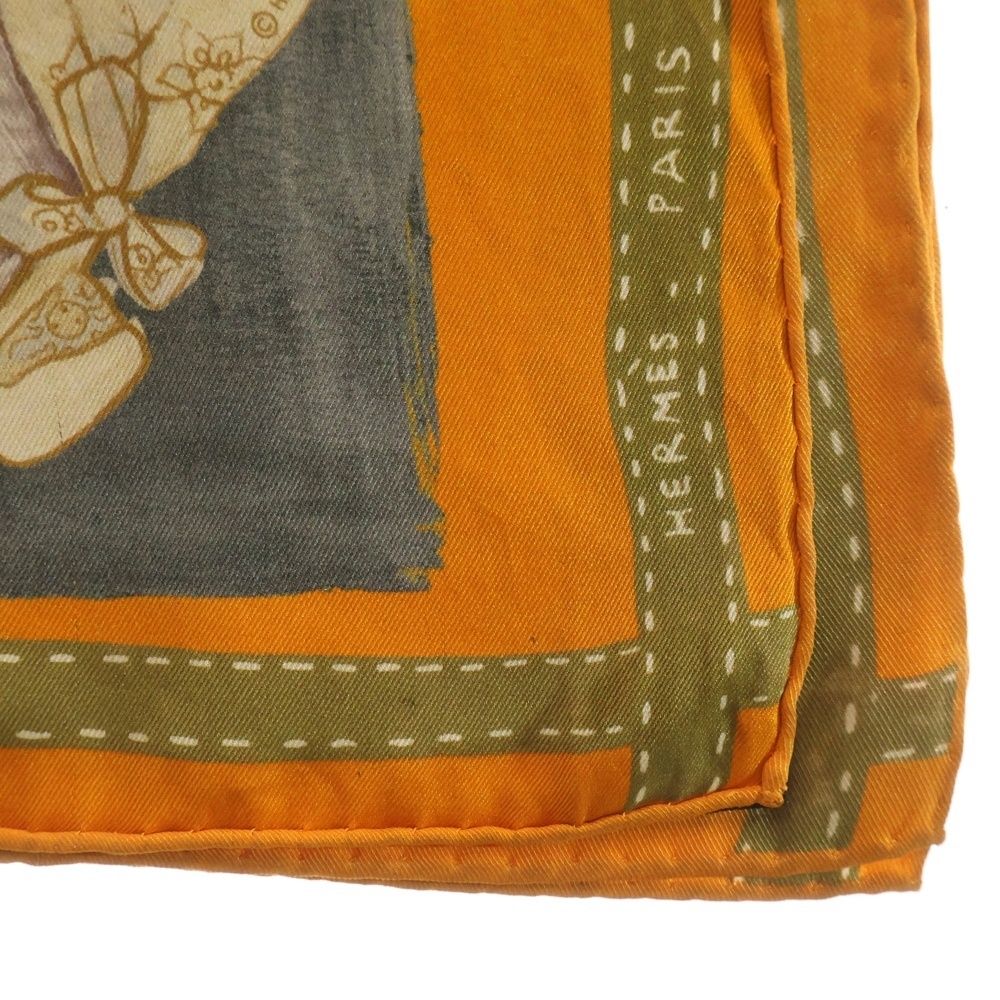 Hermes Carre 70 Paris Monami Scarf Orange — view 3