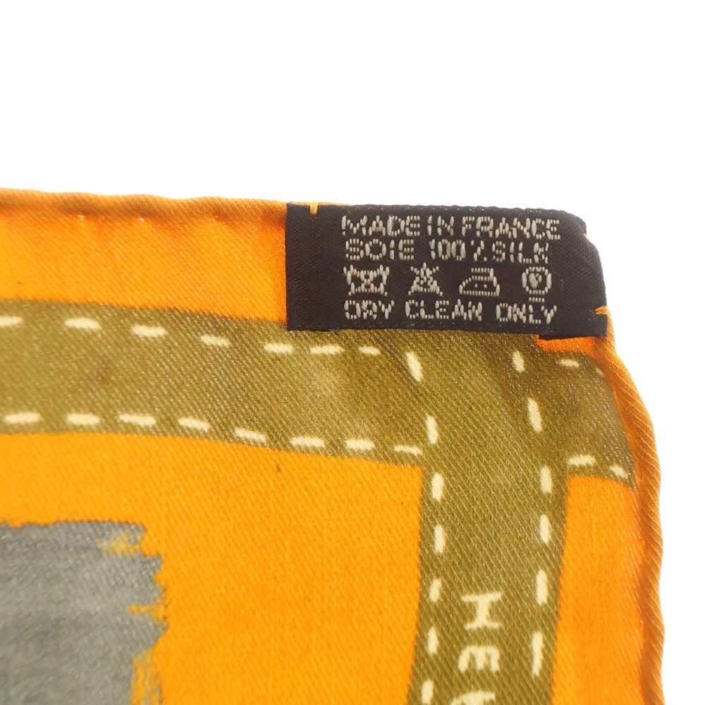 Hermes Carre 70 Paris Monami Scarf Orange — view 5