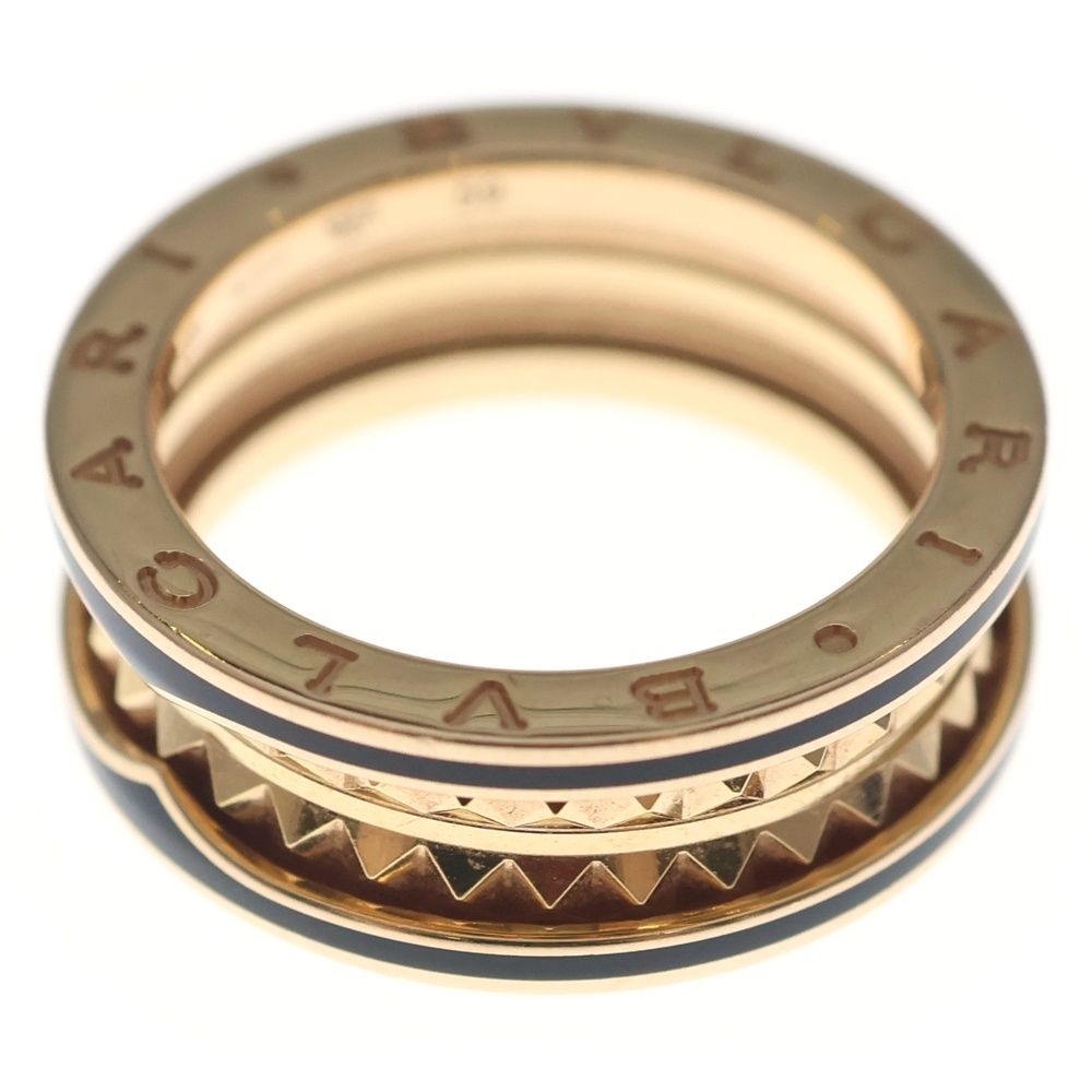 Bvlgari B-zero One Lock Ring 18k Pg Ceramic — view 2