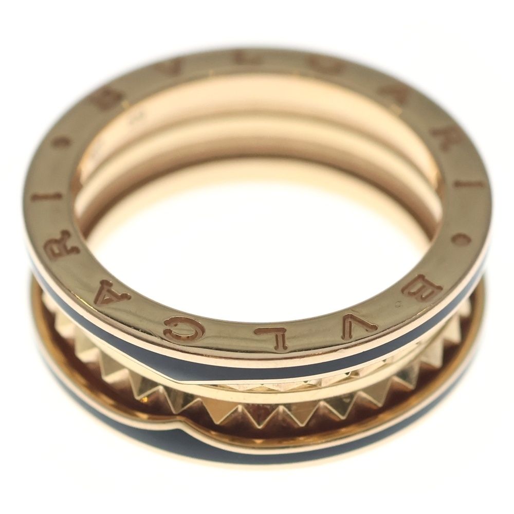 Bvlgari B-zero One Lock Ring 18k Pg Ceramic