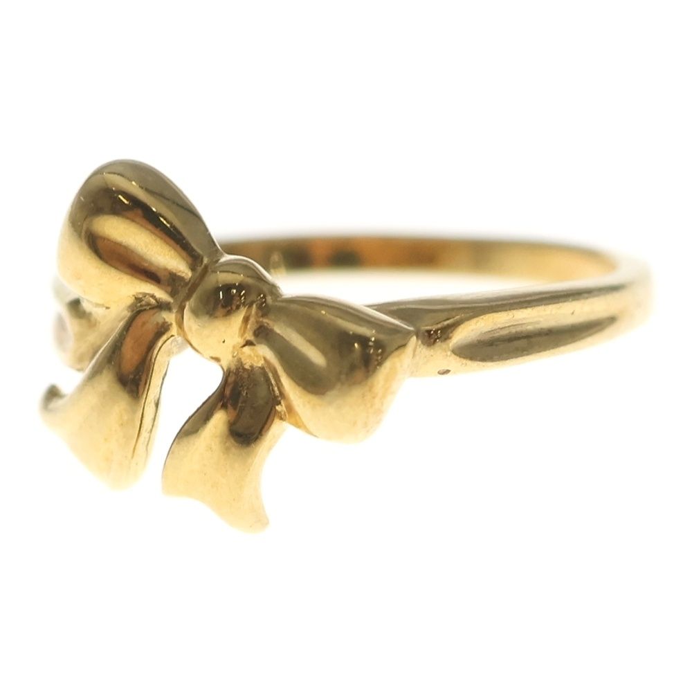 Tiffany & Co Blue Box Bow Ring 18k YG Yellow Gold