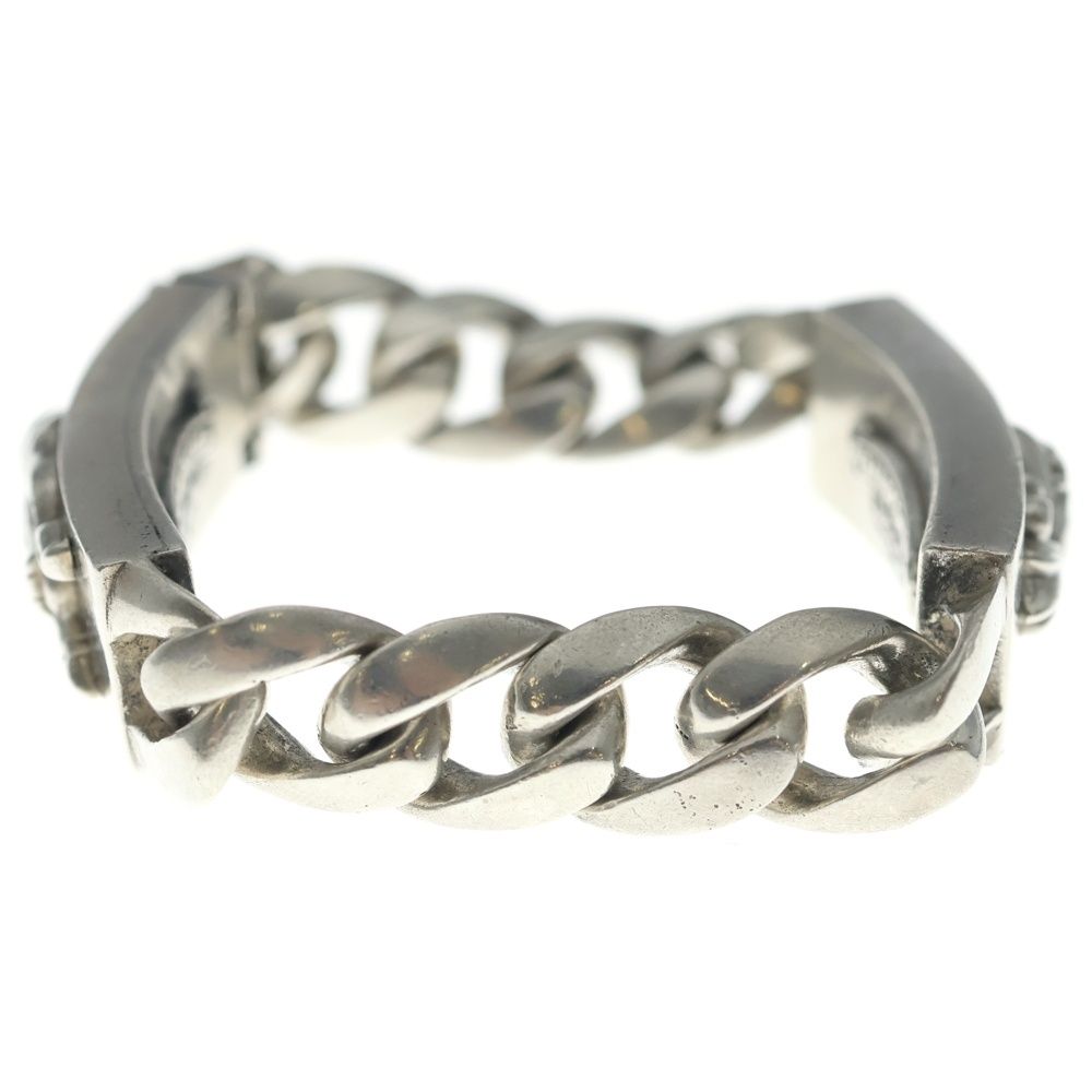 Chrome Hearts Double ID Floral Heart Daga Bracelet Silver — view 3
