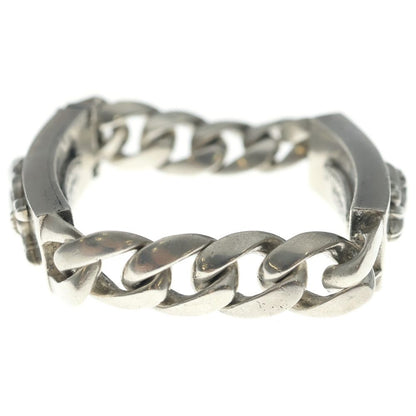 Chrome Hearts Double ID Floral Heart Daga Bracelet Silver — view 3