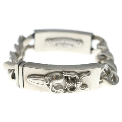Chrome Hearts Double ID Floral Heart Daga Bracelet Silver — view 2