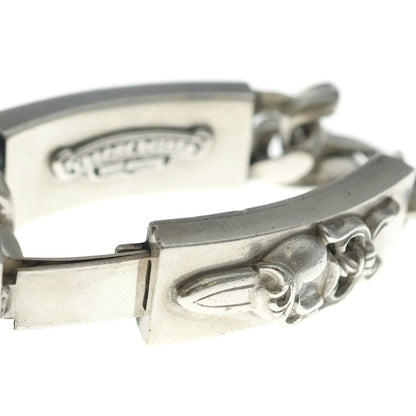 Chrome Hearts Double ID Floral Heart Daga Bracelet Silver — view 6