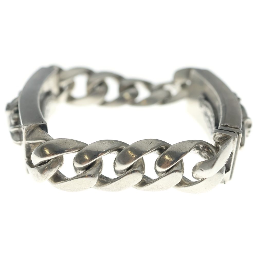 Chrome Hearts Double ID Floral Heart Daga Bracelet Silver — view 4
