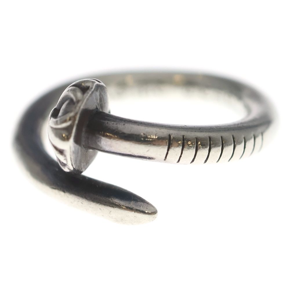 Chrome Hearts Nail Crsball Cross Ball Ring Silver