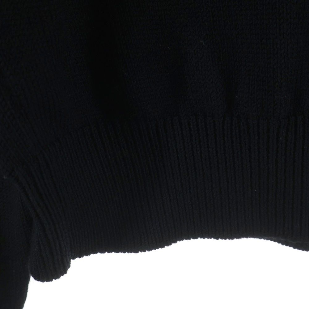 Dior Ribbon Wool Knit Sweater Crew Neck Black — view 6